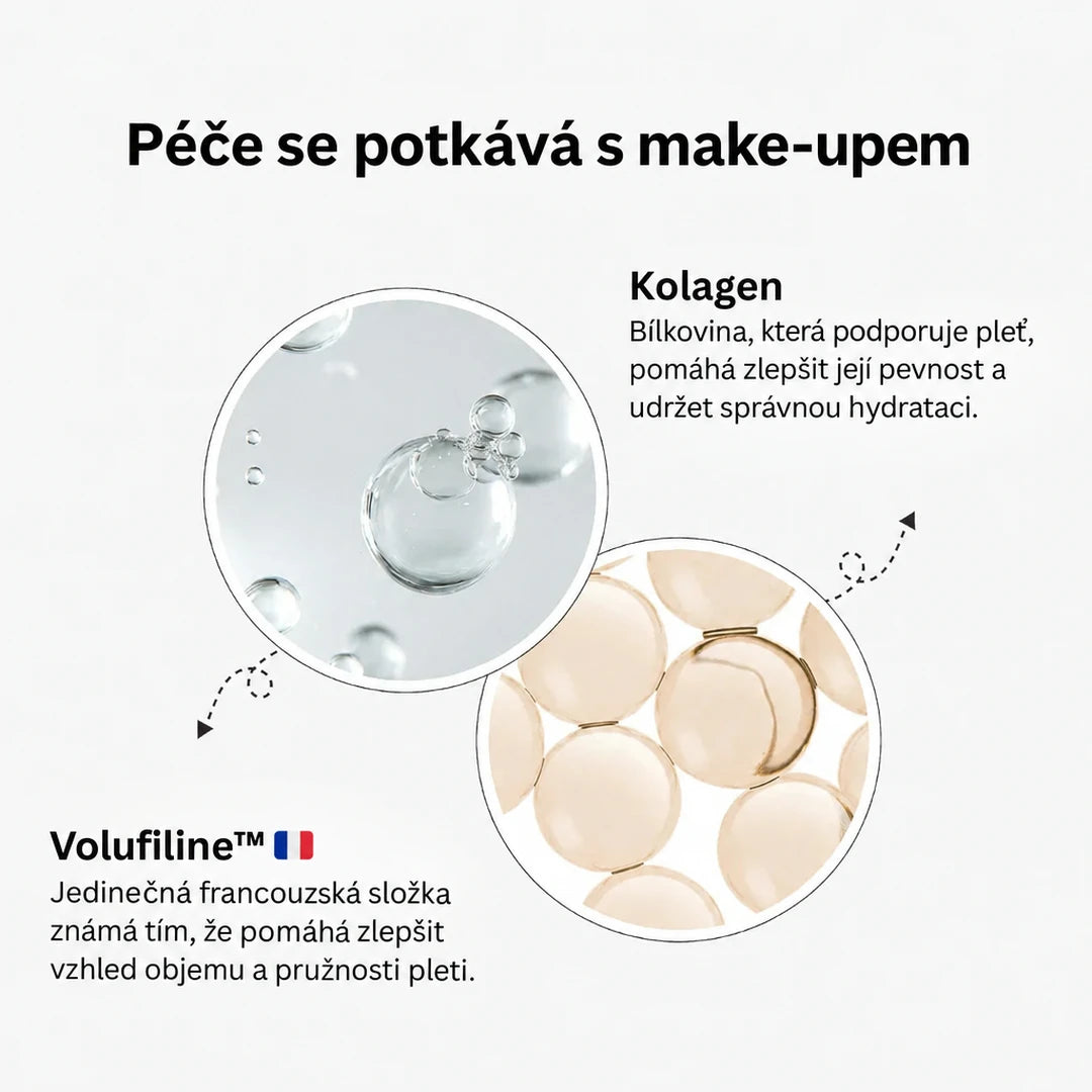 Kolagen a Volufiline v make-upu 2 v 1